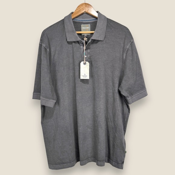 True Grit Other - True Grit Polo Shirt Men 2XL Gray Buffalo Buttons 100% Cotton Vintage Wash NWT